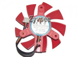 NTK FD8015U12S 12V 0.5A 4 wires 4 pins red frameless vga fan HD7750 HD7770 graphics card cooler