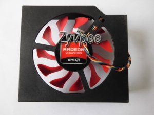 NTK FD8015U12S 12V 0.5A 4 Wires Cooler Fan with Black Cover Replacement XFX RADEON HD 6950