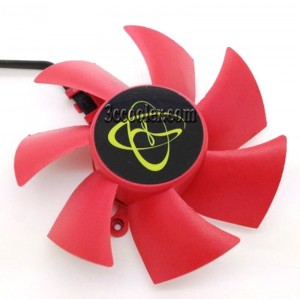 NTK 75mm FD8025U12S 12V 0.48A 4 wires 4 pins red frameless vga fan HD5870 HD5850 graphics card cooler