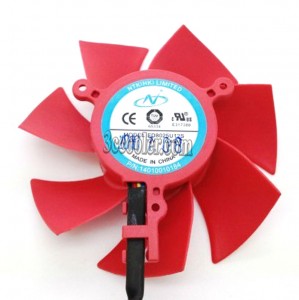 NTK 75mm FD8025U12S 12V 0.48A 4 wires 4 pins red frameless vga fan HD5870 HD5850 graphics card cooler