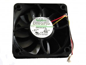 NIDEC 6015 6CM U60R12MLAB-53 12V 0.05A 3 Wires 3 Pins Case Fan