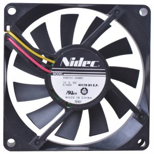 Nidec 8CM 8015 H35731-55MEI DC12V 0.045A 2 Wires 2 Pins Case Fan