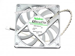 NIDEC 8010 12V 0.25A 8CM U80R12MUA-57 Ultral-thin 2 Wires DC Cooler fan