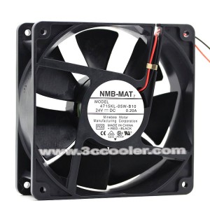 Nmb 12CM 12038 4715KL-05W-B10 24V 0.2A 2 Wires Cooler Fan