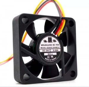 Zyvpee 40mm OD4010-24HB01A  24V 0.09A 3 Wires 4CM Cooling Fan 40x10mm