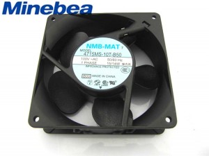 NMB 12038 4715MS-10T-B50 AC100V Al Frame 1 Phase 2 Pins Axial Fan