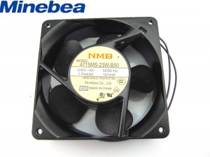 Original 120x38mm NMB 4715MS-23W-B50 230V 1 Phase 2 Wires Metal Frame Axial AC Fan For Cabinet