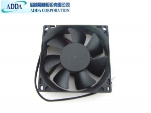 Original ADDA 80x25mm AD0824UB-A70GL DC24V 0.29A 2 Wires 2 Pins Axial Fan For inverter