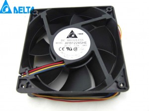 Delta 120x38mm AFB1224SHE 24V 0.75A 4 Wires 4 Pins PWM Axial Fan for Inverter