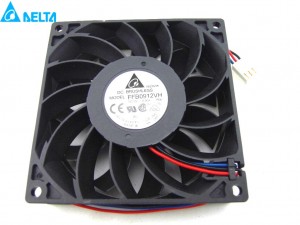 Original Delta 92x25mm FFB0912VH DC12V 0.90A 3 Wires 3 Pins Axial fan for inverter