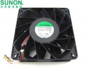 SUNON 120x38mm PSD2412PMB2 (2)F.GN DC24V 15W 3 Wires 5 Pins Inverter Axial Fan