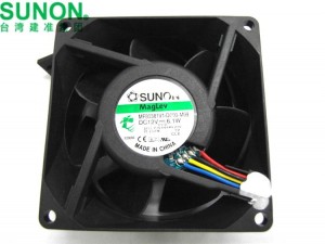 SUNON 80x38mm MF80381V1-D000-M99 12V 6.1W 4 Wires PWM Axial DC Fan For Server