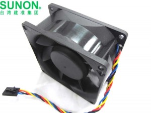 SUNON 80x38mm MF80381V1-D000-M99 12V 6.1W 4 Wires PWM Axial DC Fan For Server