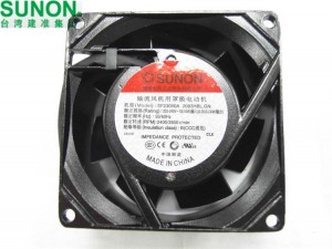 SUNON 80x38mm SF23080A 2083HBL.GN AC230V 2 Wires Metal Frame Axial Fan