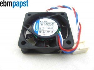 Original ebmpapst 4010 4CM 412 F/2 DC12V 0.055A 0.7W  3 Wires 3 Pins Case Fan