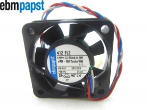 Ebmpapst 4010 4CM 412 F/2 DC12V 0.055A 0.7W  3 Wires 3 Pins Case Fan