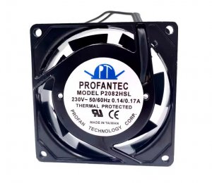 Zyvpee 80mm P2082HSL 230Vac 0.14/0.17A 2 Wires 8CM Axial Cooling Fan 80x25mm