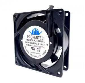 Zyvpee 80mm P2082HSL 230Vac 0.14/0.17A 2 Wires 8CM Axial Cooling Fan 80x25mm
