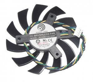 Power Logic PLD08010S12HH 12V 0.35A 4 wires 4 pins  vga fan MSI  graphics card cooler