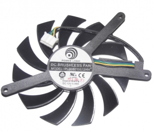 Power Logic PLD08010S12HH 12V 0.35A 4 wires 4 pins  vga fan MSI  graphics card cooler