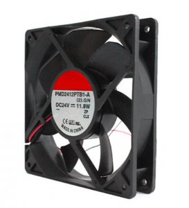 SUNON 120x25mm PMD2412PTB1-A(2).GN 24V 11.8W 2 Wires Axial Fan For Inverter