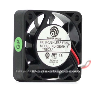 POWER LOGIC 4010 4CM PL40B05H-1 DC5V 0.16A 4CFM 2 Wires 2 Pins Case Fan