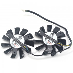 Power Logic PLA07010S12HH 12V 0.5A 4 Wires Twins VGA Cooling fan