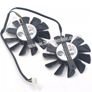 Power Logic PLA07010S12HH 12V 0.5A 4 Wires Twins VGA Cooling fan