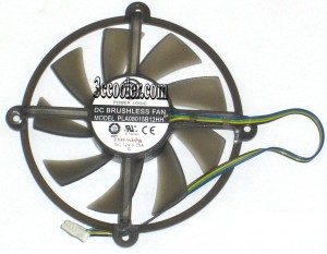 Power Logic PLA08015B12HH 12V 0.35A 4 wires 4 pins cricular brown vga fan graphics card cooler
