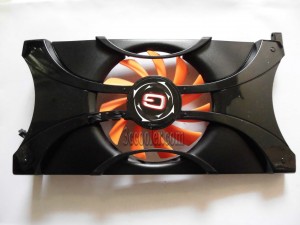 Power Logic PLA08015B12HH F1671-3B1 12V 0.35A 4 wires 4 pins orange fan with black braket graphics card cooler