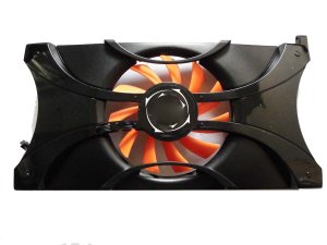 Power Logic PLA08015B12HH F1671-3B1 12V 0.35A 4 wires 4 pins orange fan with black braket graphics card cooler