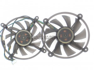 Power Logic PLA08015B12HH PLB07010D12M 2 pcs / group 4 wires 4 pins vga fan graphics card cooler