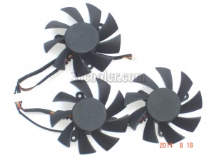 3 pcs/group Power Logic PLA08015D12HH 12V 0.35A 4 Wires 4 pins vga fan graphics card cooler