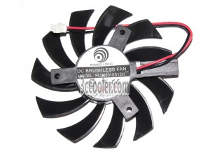 Power Logic PLD08010S12H 12V 0.25A 2 Wires 2 Pins Frameless Video Cooling Fan