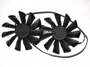 Twins Power Logic PLD10015B12H 12V 0.55A 4 wires 4 pins fan For MSI GTX680 graphics card