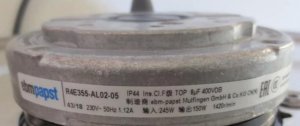 ebmPAPST R4E355-AL02-05 230V 1.12A 245W M4E074-GA Purification Equipment Fan