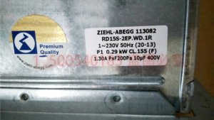 Zyvpee ZIEHL ABEGG UPS Cabinet centrifugal fan RD15S-2EP.WD.1R 230V 50/60Hz 0.29/0.32kW