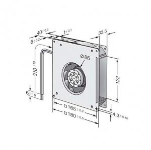 Kone Elevator Textile Equipment Special Compact Centrifugal Fan 180mm RG125-19/56 230V 0.12/0.11A 20/19W 86CFM 2550RPM 5.8dBA AC Fan