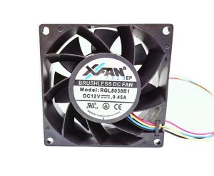 XFAN 80MM 8038 RGL8038B1 12V 0.45A 8CM Server Cooling