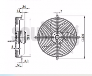 ebmPapst S2E250-AL06-11 230V 0.51/0.66A 115/150W AC Axial Cooling Fan