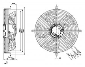 ebmPAPST S3G300-AN02-32 230V 1.35A 170W External Rotor Axial Flow Cooling Fan
