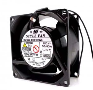 Style Fan 8CM S80D22-W2G 220V 11/10W 2 Wires AC Axial Cooling Fan 80x38mm
