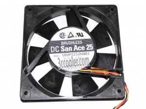 SANYO 12025 12CM 109P1212H401 12V 0.45A 3 Wires 3 Pins Case Fan