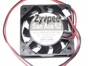 SANYO 5015 5CM 109P0512M702 12V 0.07A 2 Wires DC Cooling Fan