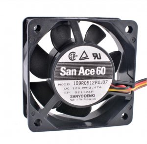 SANYO 60*25mm 109R0612P4J07 12V 0.47A 4 Wires Case cpu cooler fan