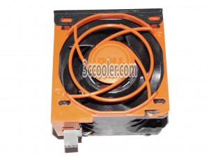 SANYO 6038 9GA0612P1J611 RM4HX 12V 1.5A 4 Wires 4 Pins Server Fan with orange brakcet for DELL PowerEdge R720/R820