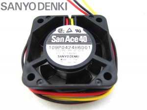 SANYO DENKI 40x20mm 109P0424H6D01 24V 0.07A 3 Wires FANUC Axial Fan