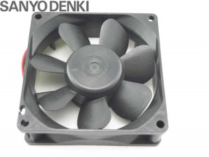 SANYO DENKI 80x25mm 109R0824H402 24V 0.08A 3 Wires 3 Pins Axial fan For Instrutment