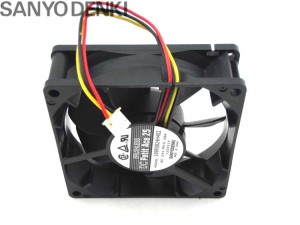 SANYO DENKI 80x25mm 109R0824H402 24V 0.08A 3 Wires 3 Pins Axial fan For Instrutment