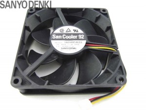 SANYO DENKI 92x25mm 9A0948S4E03 48V 0.08A 3 Wires 3 Pins Axial fan For server